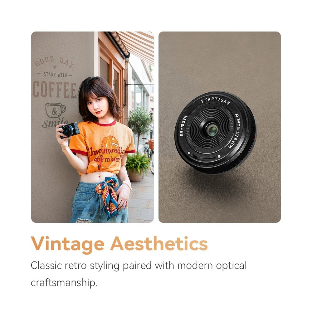 TTArtisan AF 24mm f3.8 Full Frame Mini Pancake Lens Ultra Compact for E Mount