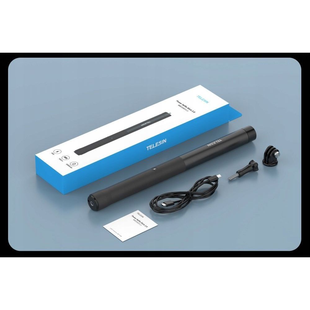 TELESIN S1-CSS-05 POWER RECHARGABLE SELFIE STICK 2 for ACTION CAMERAS MOBILE PHONE