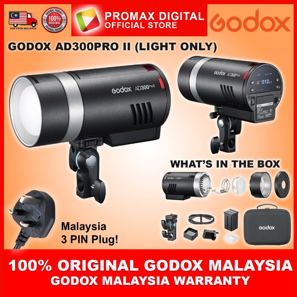 Godox AD300PROII OUTDOOR FLASH BATTERY POWERED WIRELESS TTL STROBE AD300 PRO 2 II