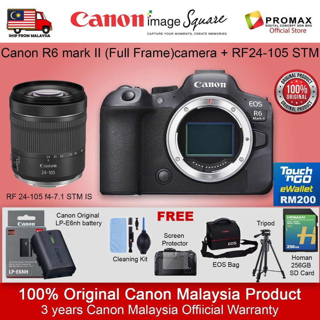 Canon EOS R6 II R6II Full Frame mirrorless camera R6 MKII (Canon Malaysia 3 years warranty)
