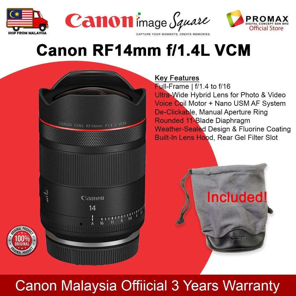 Canon RF14mm f1.4 L VCM Lens RF 14mm Full Frame Lens