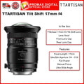 TTArtisan Tilt Shift 17mm f4 Full Frame Lens for E GFX Z and RF Mount
