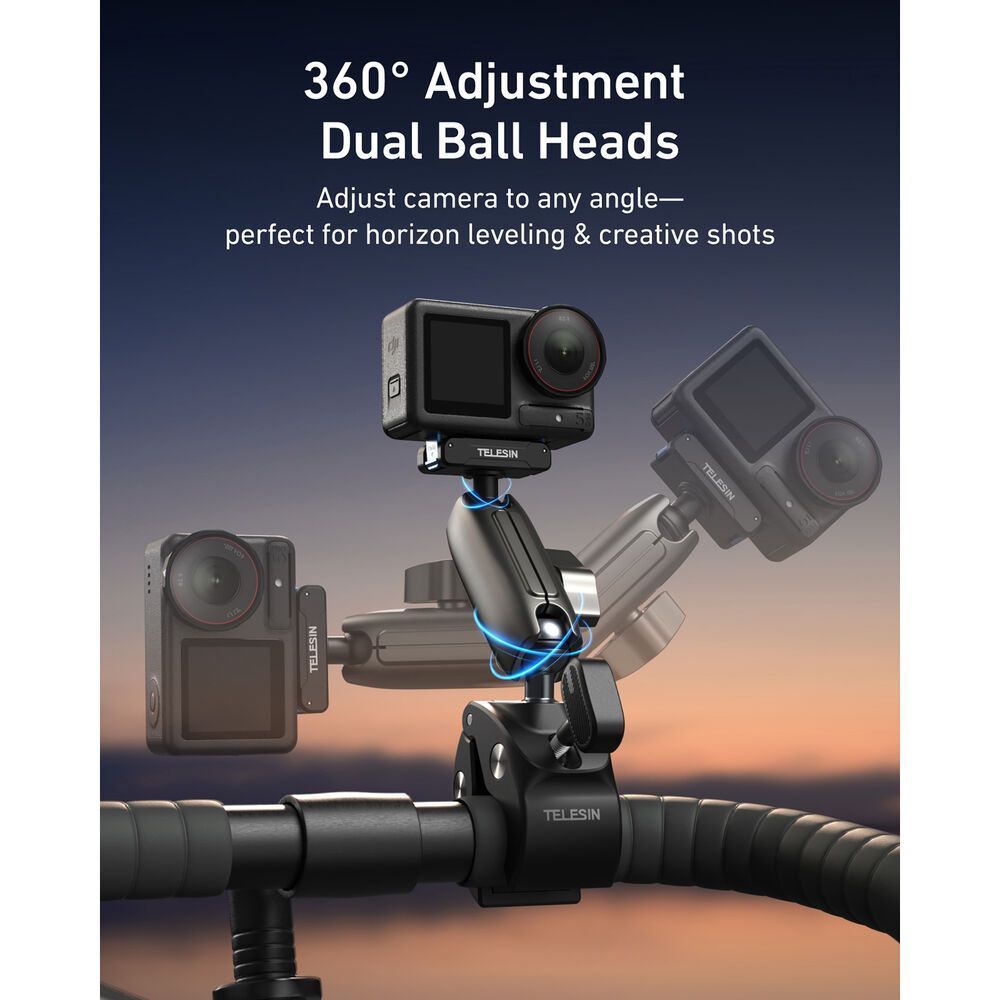 TELESIN S3-HBM-14-TDJ UNIVERSAL CLAMP MOUNT FOR ACTION 3 4 5 PRO QUICK RELEASE MOUNT