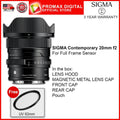 SIGMA 20mm f2 DG Contemporary Lens Mirrorless Full Frame Camera Lens ( E , L Mount)