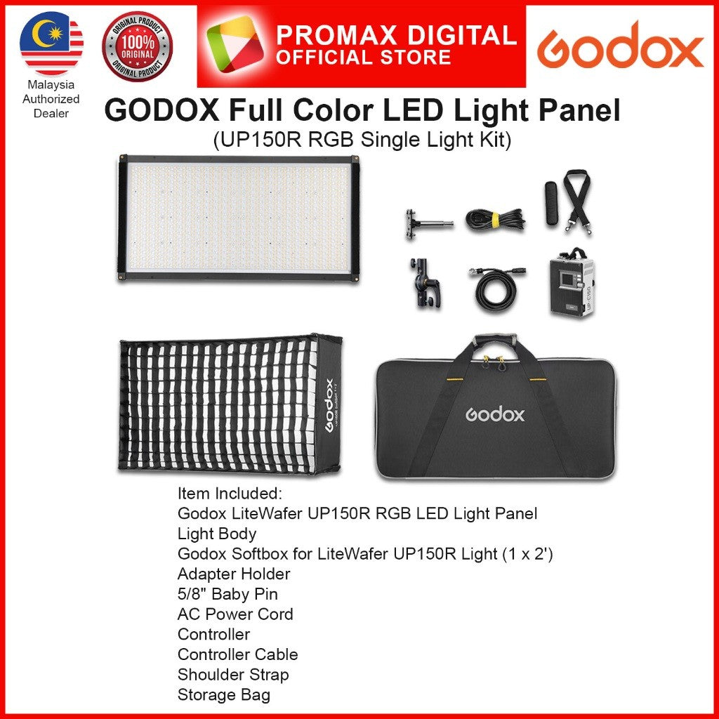 Godox Litewafer UP150R Full Color RGB LED Light Panel 180W Photography Videography Light