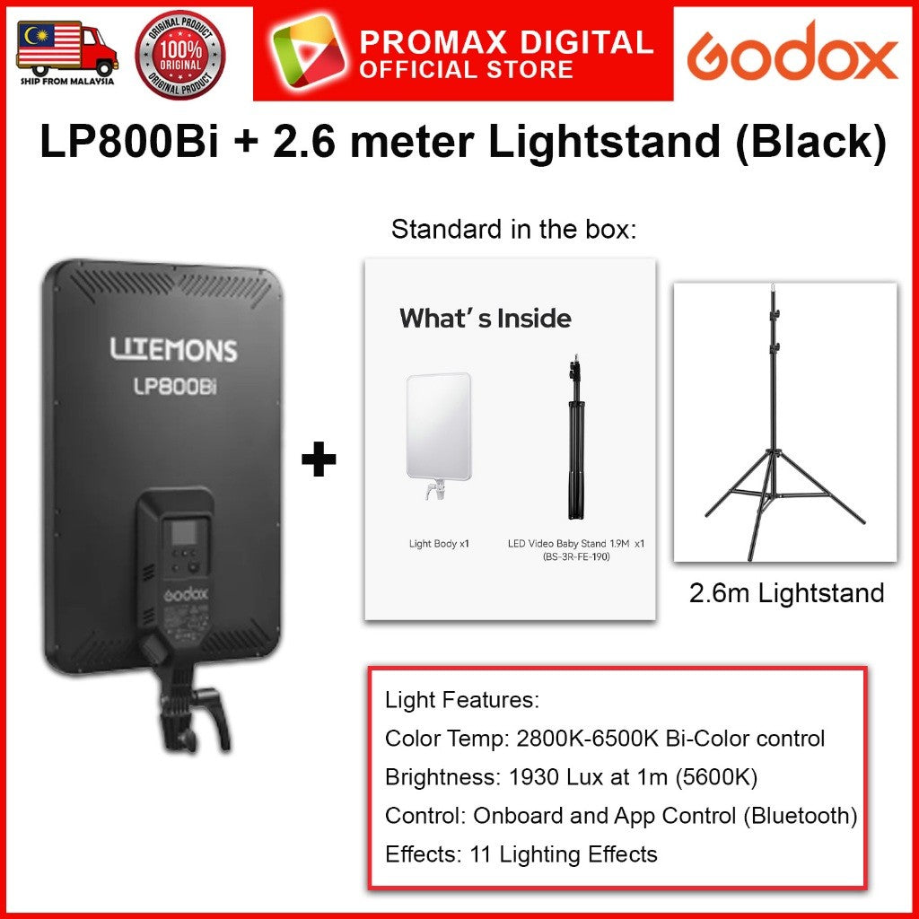 GODOX LP800Bi LITEMONS Bi-Color LED Light Panel Studio Lighting Panel Light.