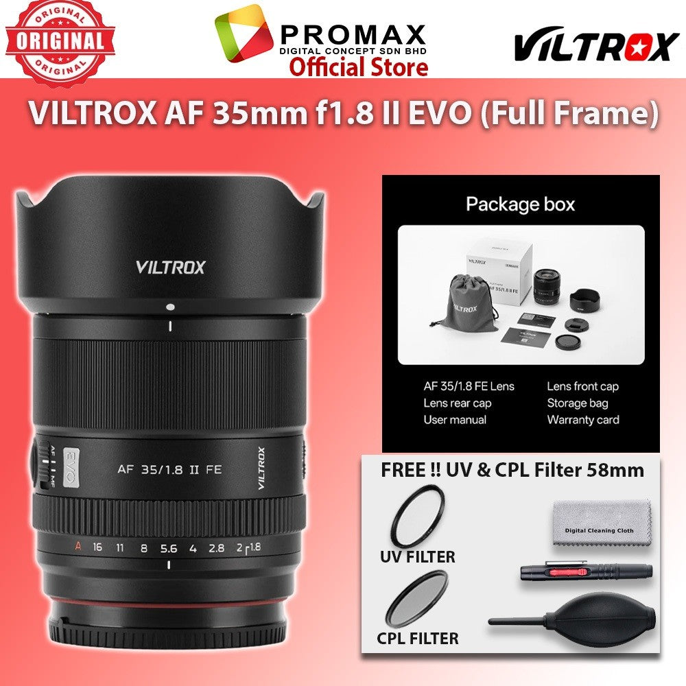 Viltrox AF 35mm F1.8 II EVO Full Frame Lens for Sony E Nikon Z Mount Camera Lens