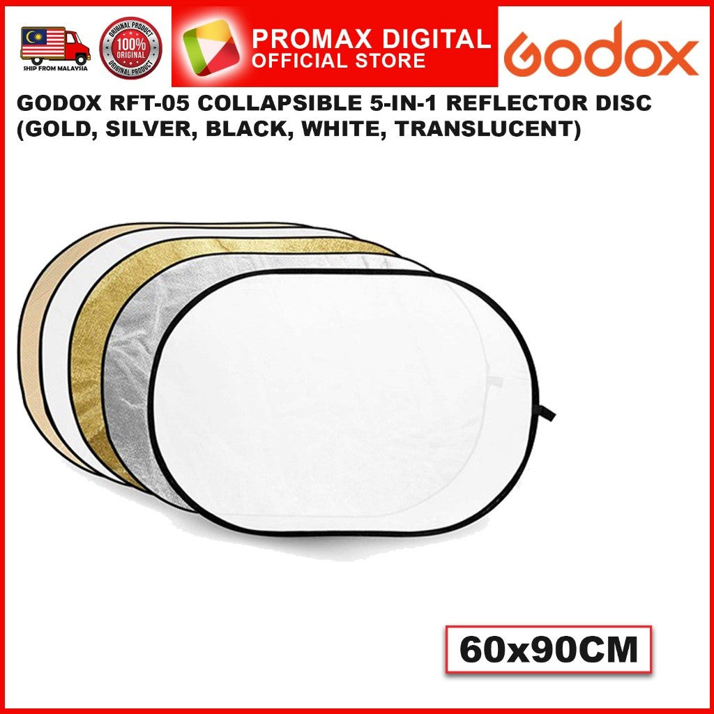 Godox RFT-05-60 RFT-05-80 RFT-05-110 RFT-6090 RFT-80120 Collapsible 5-in-1 Reflector