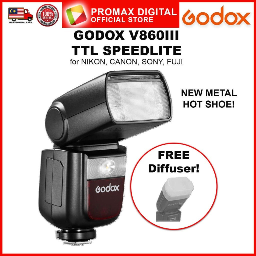 GODOX V860III TTL Speedlite with LI-ION Battery Flash For Canon Fujifilm Nikon Sony V860 III