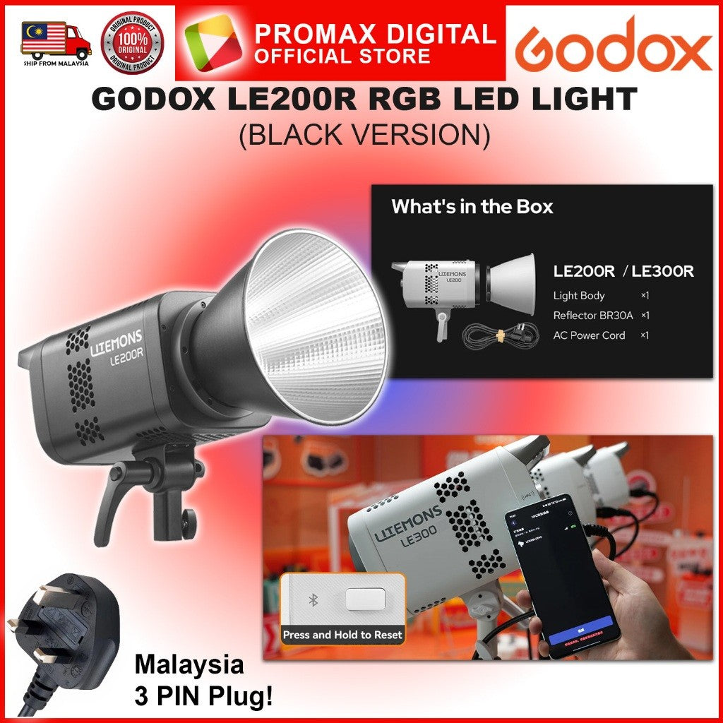 Godox LE200R LE300R LE600R RGB FULL COLOR LED STUDIO LIGHT PHOTO VIDEO PRODUCTION VALUE PACK