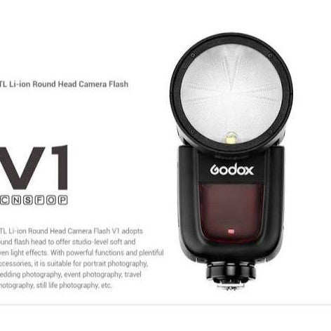 Godox V1 Flash Speedlight Round TTL Li-ion Batt HSS