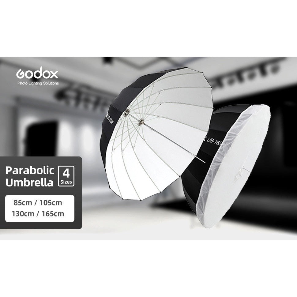 Godox Parabolic Umbrella Diffuser UB-85S UB-105S UB-130S UB-165S Silver  UB-85W UB-105W UB-130W UB-165W White