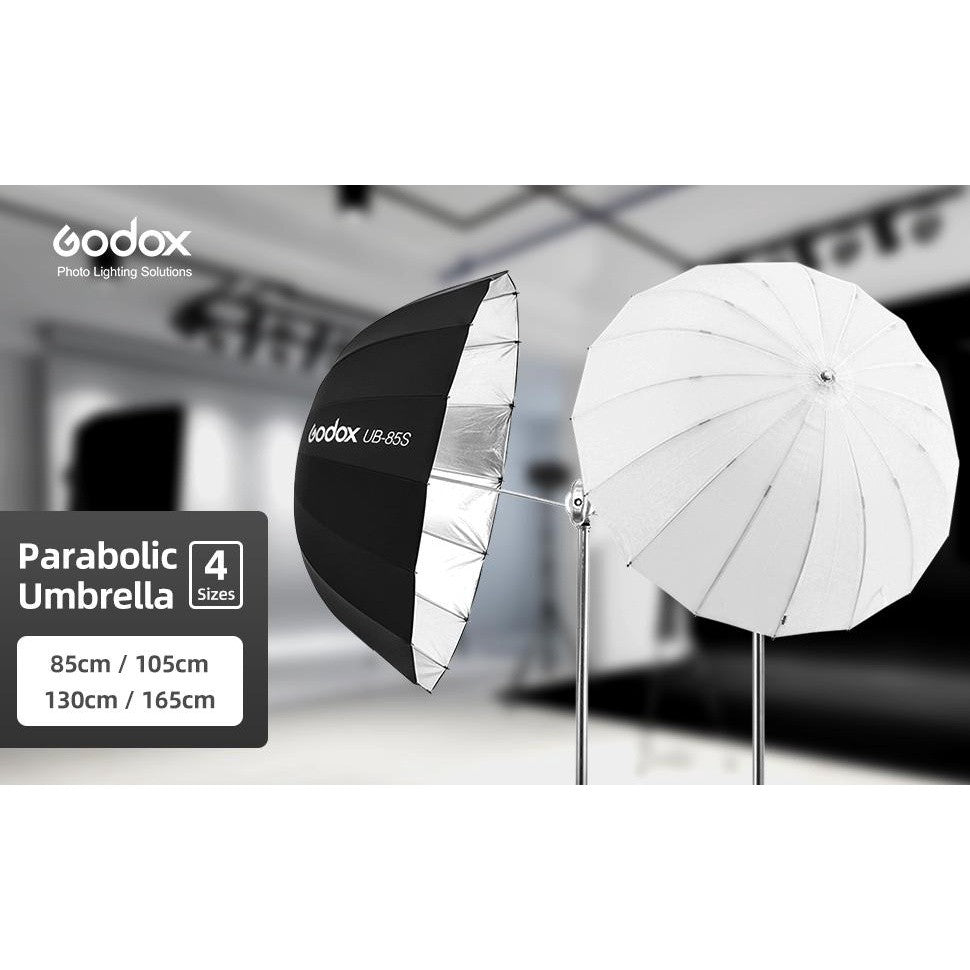 Godox Parabolic Umbrella Diffuser UB-85S UB-105S UB-130S UB-165S Silver  UB-85W UB-105W UB-130W UB-165W White