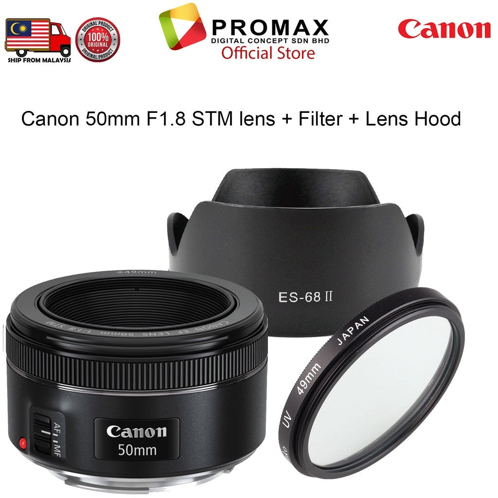 Canon EF 50mm f1.8 STM lens EF50mm f/1.8 stm Ship from Malaysia