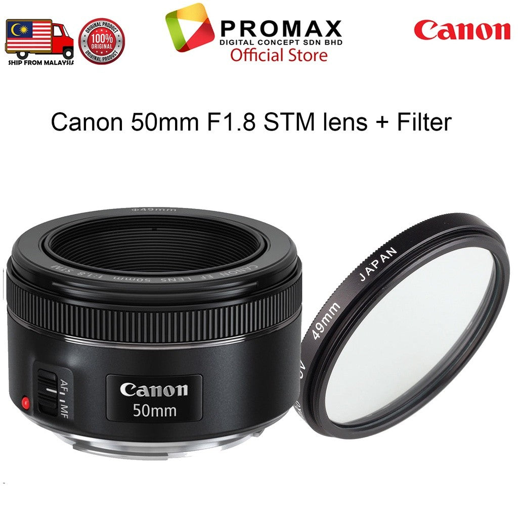Canon EF 50mm f1.8 STM lens EF50mm f/1.8 stm Ship from Malaysia