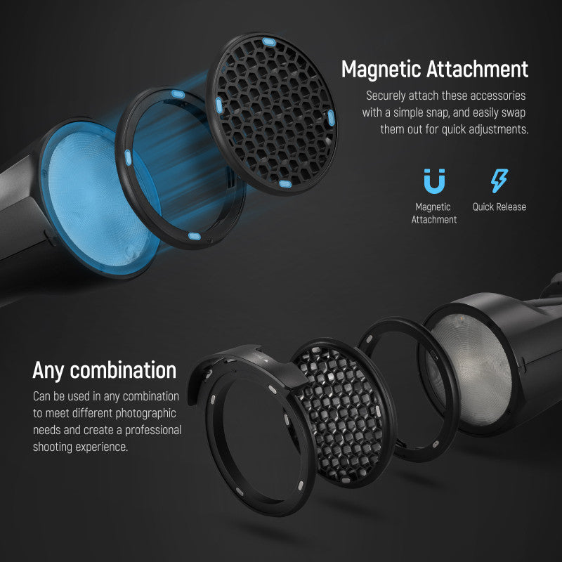 NEEWER CRM2 Round Head Flash Magnetic Accessories Kit for Z1 V1 Series CRM2 Godox V1 V1pro V100 AD100Pro AK-R1