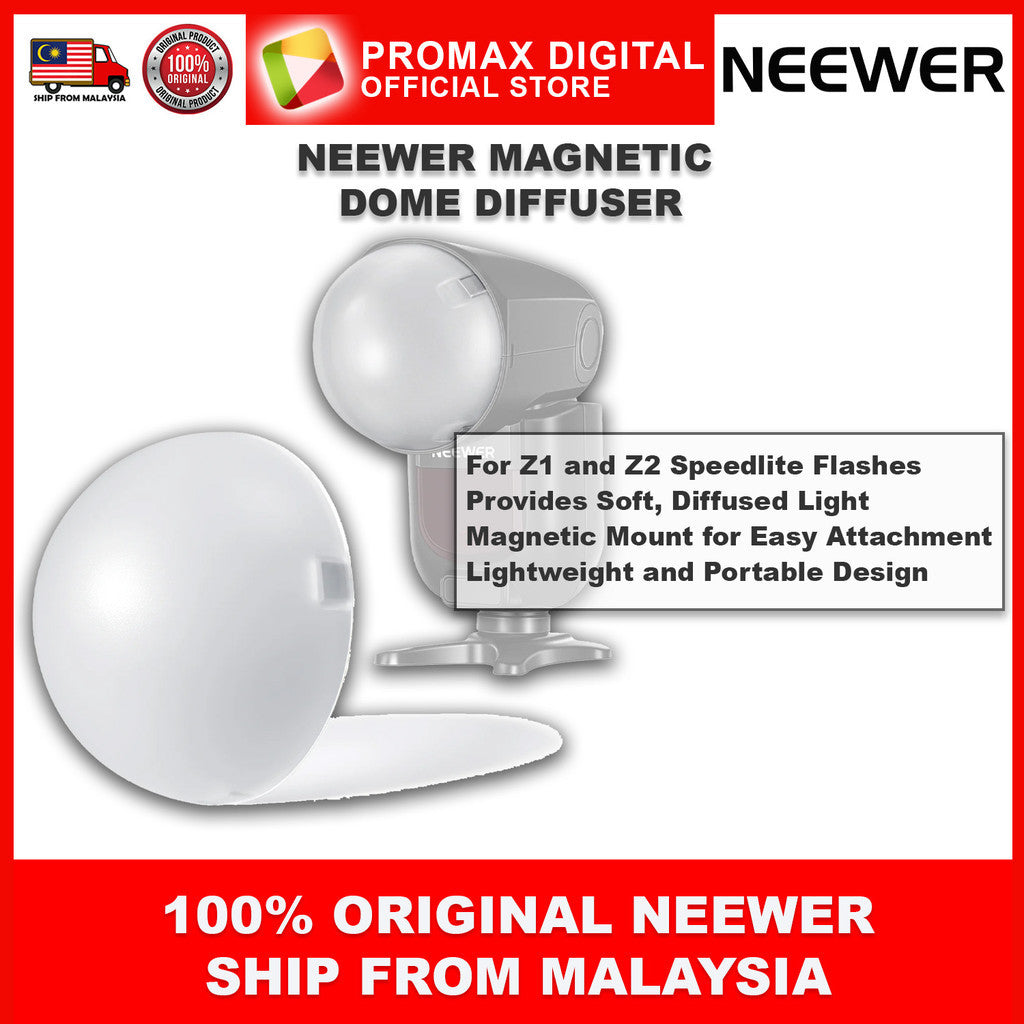 NEEWER M12 Magnetic Dome Diffuser Round Head Speedlite for Z1-S/Z1-N/Z1-C Z2-S/Z2-N/Z2-C Godox V1 V100 AK-R11