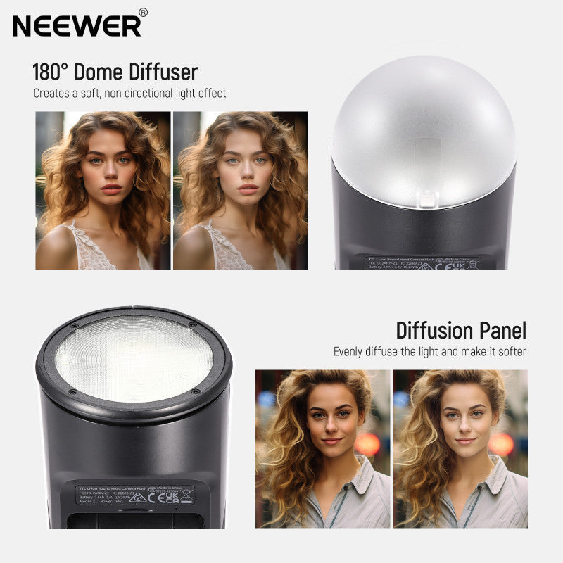 NEEWER CRM2 Round Head Flash Magnetic Accessories Kit for Z1 V1 Series CRM2 Godox V1 V1pro V100 AD100Pro AK-R1