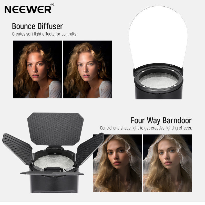 NEEWER CRM2 Round Head Flash Magnetic Accessories Kit for Z1 V1 Series CRM2 Godox V1 V1pro V100 AD100Pro AK-R1