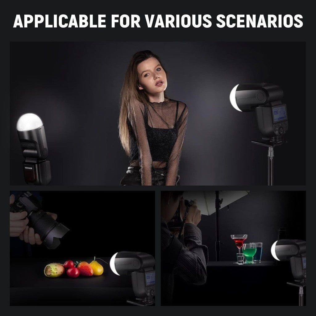 NEEWER M12 Magnetic Dome Diffuser Round Head Speedlite for Z1-S/Z1-N/Z1-C Z2-S/Z2-N/Z2-C Godox V1 V100 AK-R11