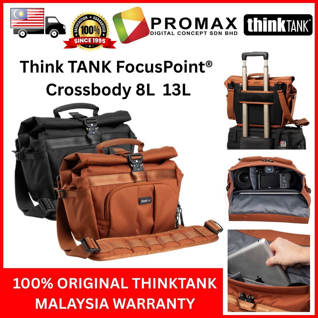 Think Tank Photo Focus Point 8L 13L Crossbody Bag Urban Rust Asphalt Black