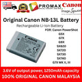 Original Canon NB-13L 1250mAh 3.6V Rechargeable Li-Ion Battery NB13L for Canon PowerShot SX720 SX730 SX740 G7X Mk 2 3