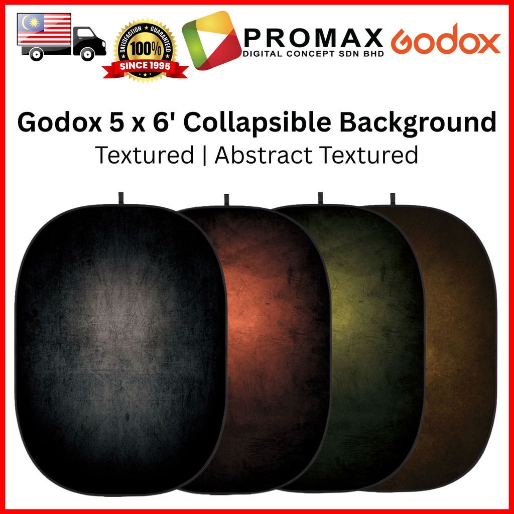 Godox 5 x 6' Collapsible Background Abstract Texture 2 8 9 15 CBA-TA0002 CBA-TA0008 CBA-TA0009 CBA-TA0015