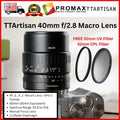 TTArtisan Macro 40mm f2.8 APSC Camera Lens For RF ,E ,X ,Z Mount 40MM 2.8 aps-c