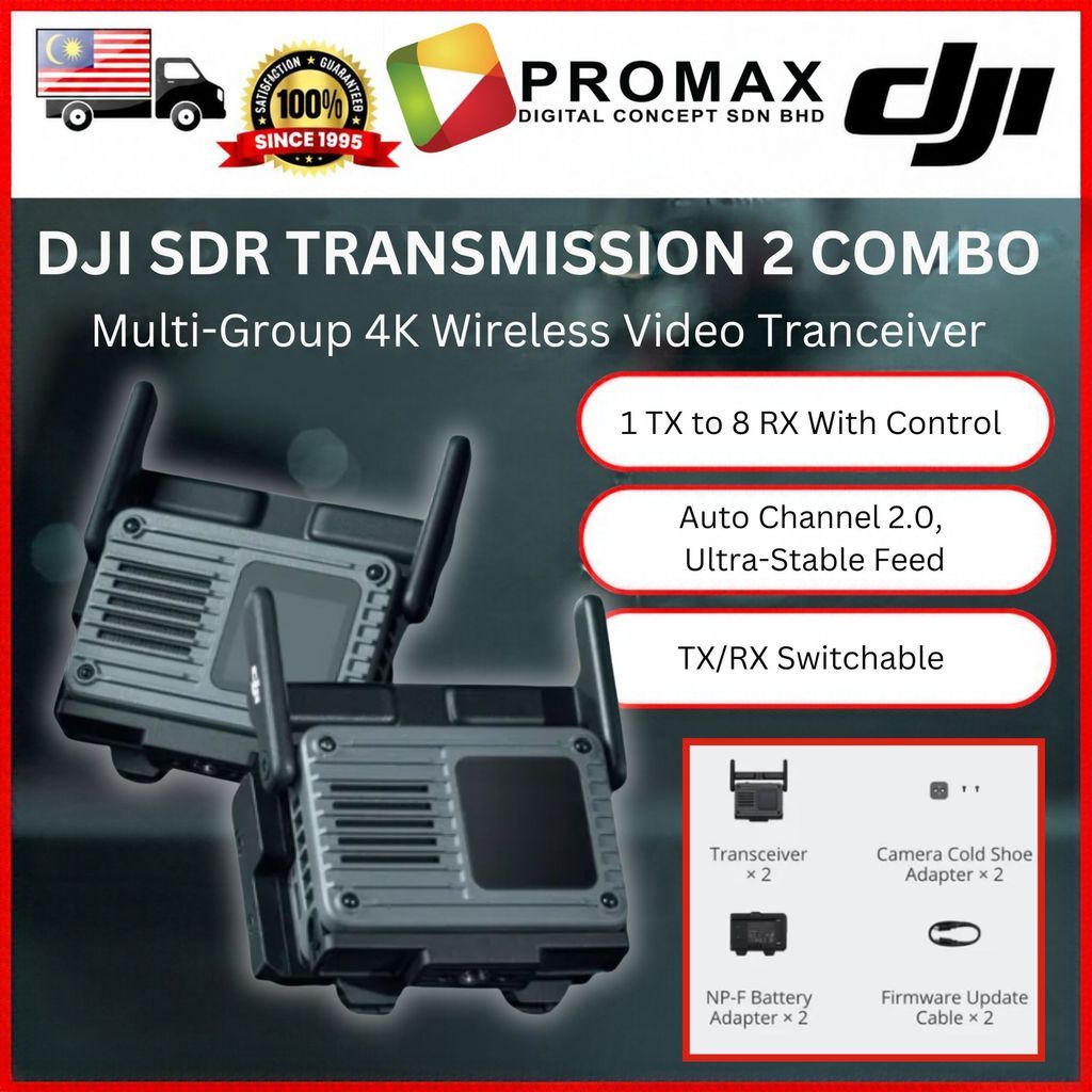 DJI SDR Transmission 2 Combo 4K/60fps 10-bit HDR video Wireless Video Transmission Combo 4 km