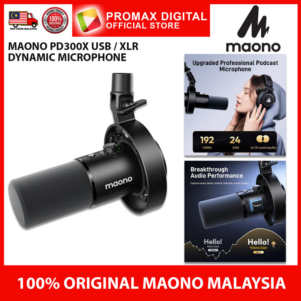MAONO PD300X USB/XLR Dynamic Microphone for Streaming / Podcasting / Recording 100% Original Maono