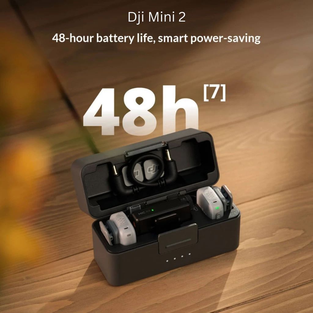 DJI Mic Mini 2 & 2S Mini Wireless 2-Level Noise cancelling Collar Microphone High-Quality Audio mini 2 s mini2s mini2
