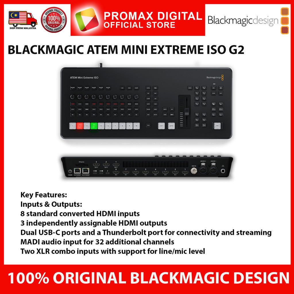 Blackmagic Design ATEM Mini Extreme ISO G2 Switcher