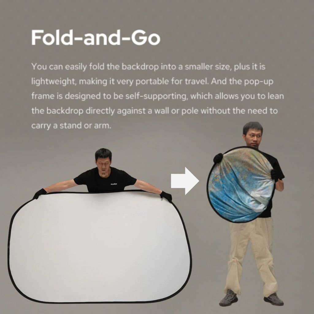 Godox 5 x 6' Collapsible Background Abstract Texture 2 8 9 15 CBA-TA0002 CBA-TA0008 CBA-TA0009 CBA-TA0015