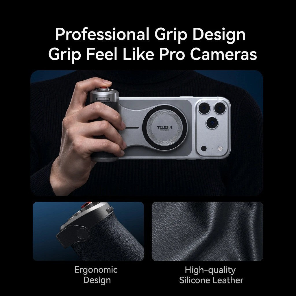 Telesin P5-MP-010 Pro Shot Imaging Grip Special Edition Phone Camera Grip Magnetic Mount