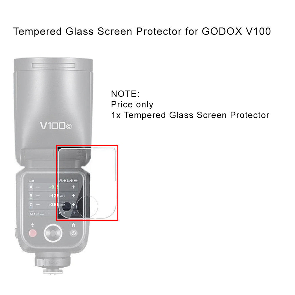 Tempered Glass Screen Protector for Godox V100 / V480 / V1 Mid / iT32/X3 / X3Pro / iT30Pro