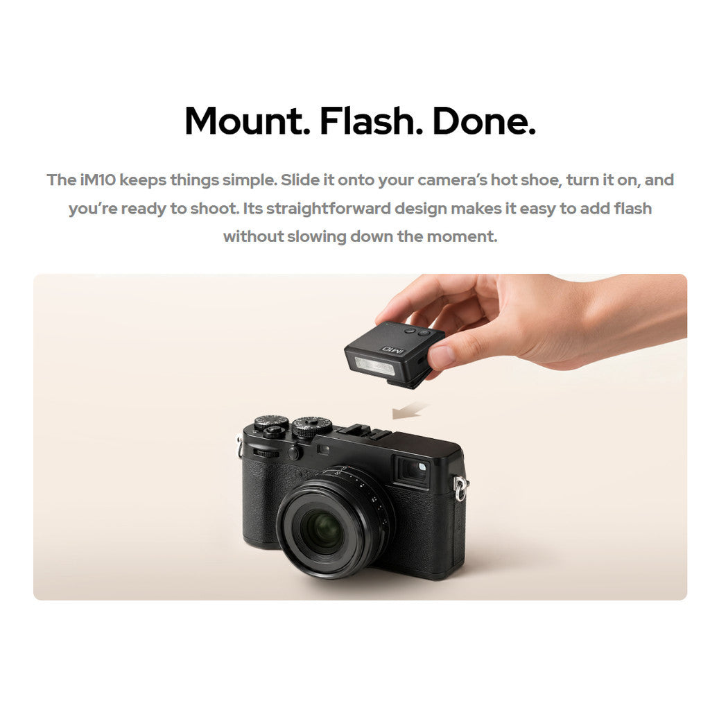 Godox iFlash Camera Flash IM10 Small Camera Flash Light Weight USB-C 	3.7 V, 125 mAh im10 im 10