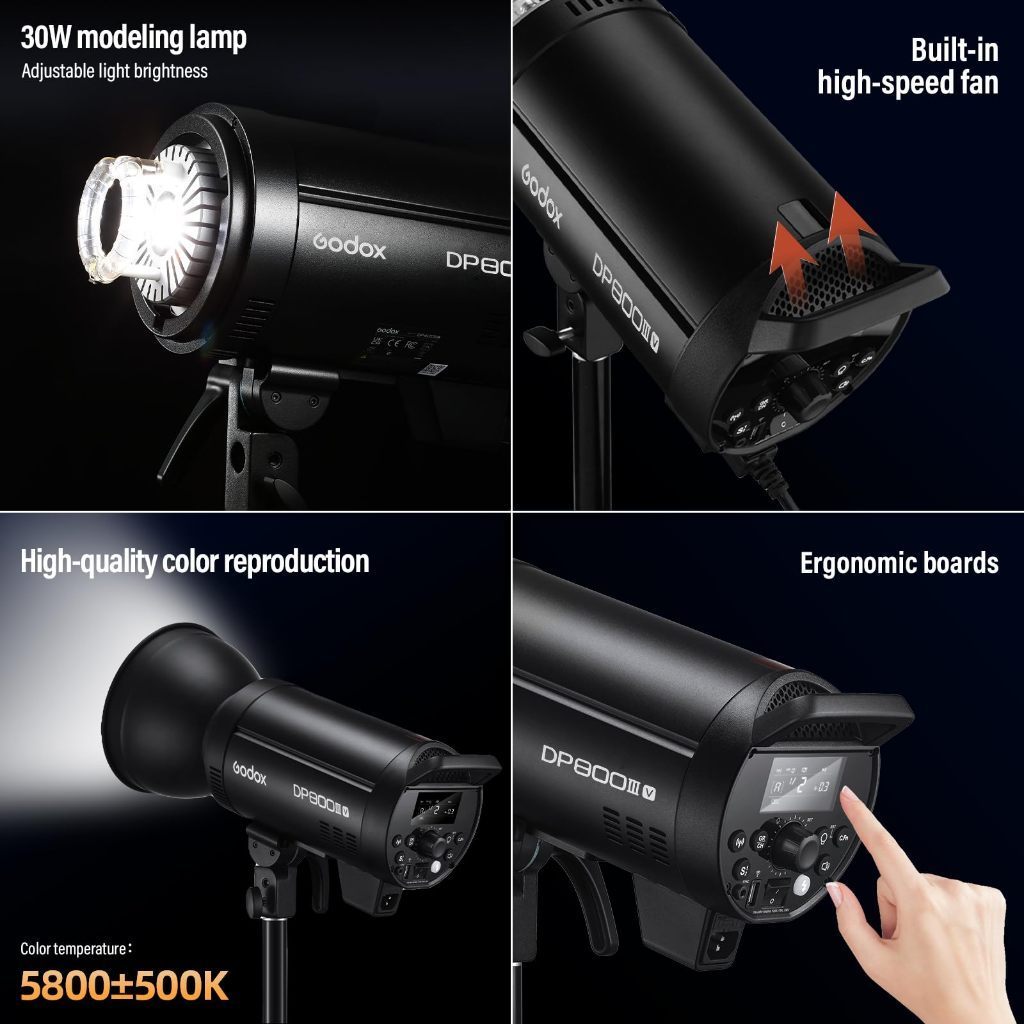 GODOX DP400III-V DP600III-V DP800III-V DP1000III-V LED STUDIO LIGHT FLASH WITH LED DP400 DP600 DP800