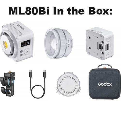 GODOX ML80Bi ML150Bi Bi-Color LED Video Light Godox Mount with Optional Bowens Adapter