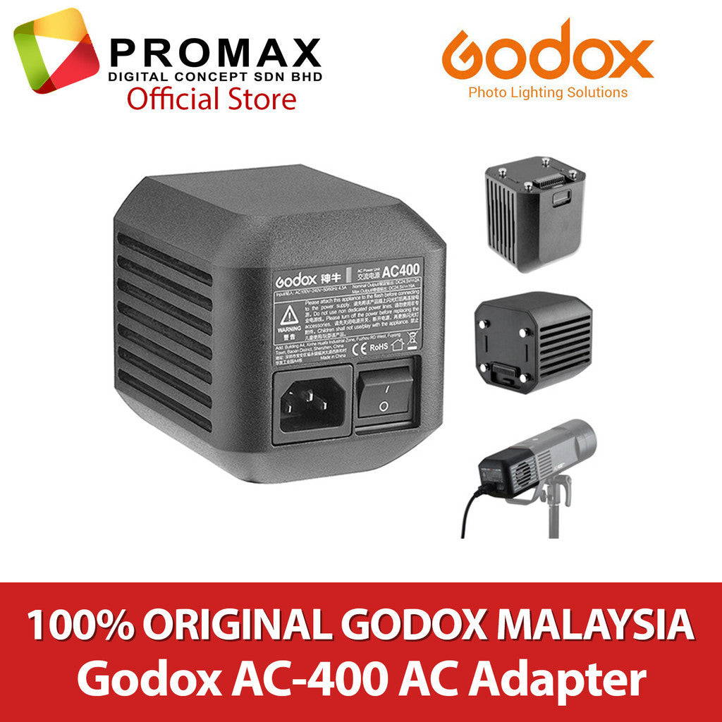 Godox AC400 AC Adapter Power Unit for Witstro AD400Pro AD400 Pro II Strobe Light 400w