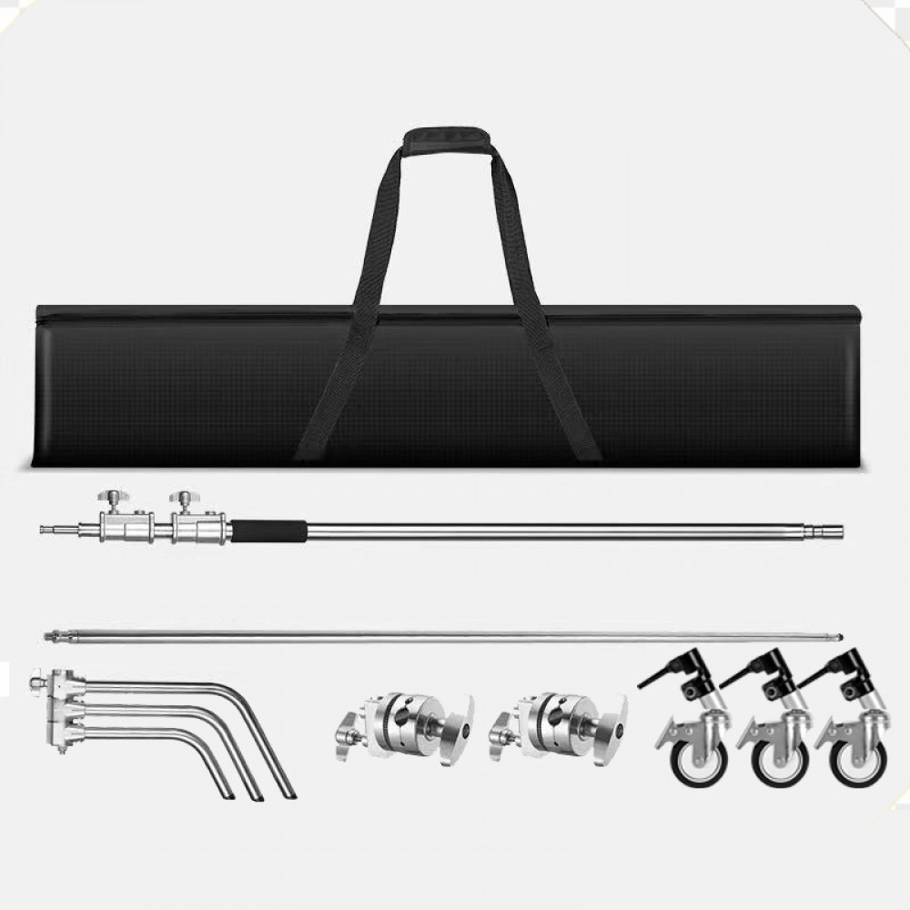 C Stand Photography Heavy Duty Stainless Steel 30kg Payload with Carry bag & Roller Wheel C Stand Photography Heavy Duty Stainless Steel 30kg Payload with Carry bag & Roller Wheel