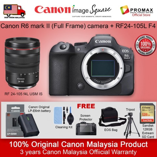Canon EOS R6 MKII BODY / KIT LENS RF 24-105MM (Canon Malaysia 3 years warranty) R6ii mark ii