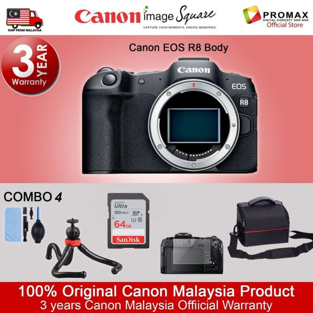 Canon EOS R8 Body Mirrorless Camera (100% Original Canon Malaysia 3 Years Warranty) Canon EOS R8 Body Mirrorless Camera (100% Original Canon Malaysia 3 Years Warranty)