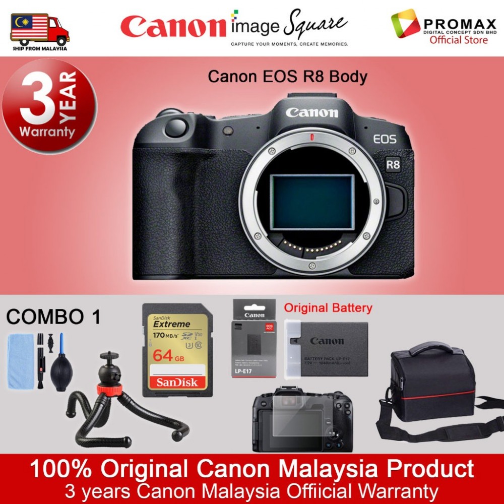 Canon EOS R8 Body Mirrorless Camera (100% Original Canon Malaysia 3 Years Warranty) Canon EOS R8 Body Mirrorless Camera (100% Original Canon Malaysia 3 Years Warranty)