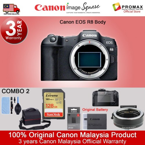 Canon EOS R8 Body Mirrorless Camera (100% Original Canon Malaysia 3 Years Warranty)