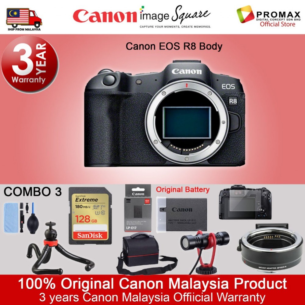Canon EOS R8 Body Mirrorless Camera (100% Original Canon Malaysia 3 Years Warranty) Canon EOS R8 Body Mirrorless Camera (100% Original Canon Malaysia 3 Years Warranty)