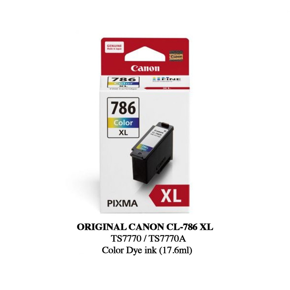 Original Canon PG-785 PG-785 XL CL-786 CL-786 XL Inkjet Consumable Ink Cartridge for Printer TS7770 / TS7770A Original Canon PG-785 PG-785 XL CL-786 CL-786 XL Inkjet Consumable Ink Cartridge for Printer TS7770 / TS7770A
