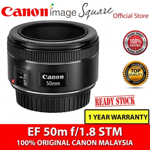Canon EF 50mm f1.8 STM lens (Original Canon Malaysia)