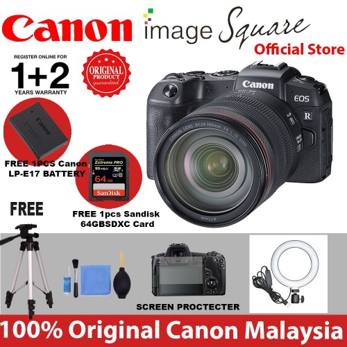 Canon EOS RP Mirrorless Digital Camera with Kit Lens RF24-105mm L f/4 IS USM Lens (100% Original Canon Malaysia)