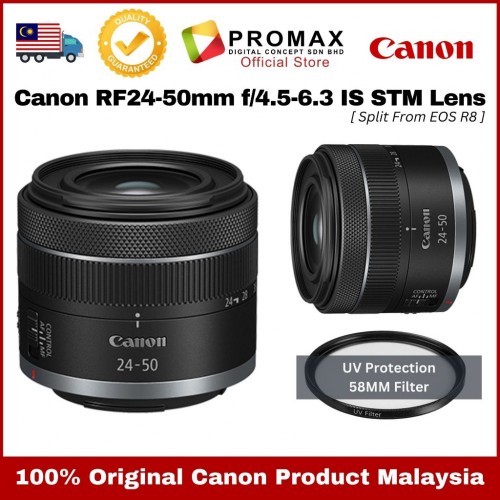 Canon RF 24-50mm f/4.5-6.3 IS STM Lens (WHITE BOX) [ Split from EOS R8 ]