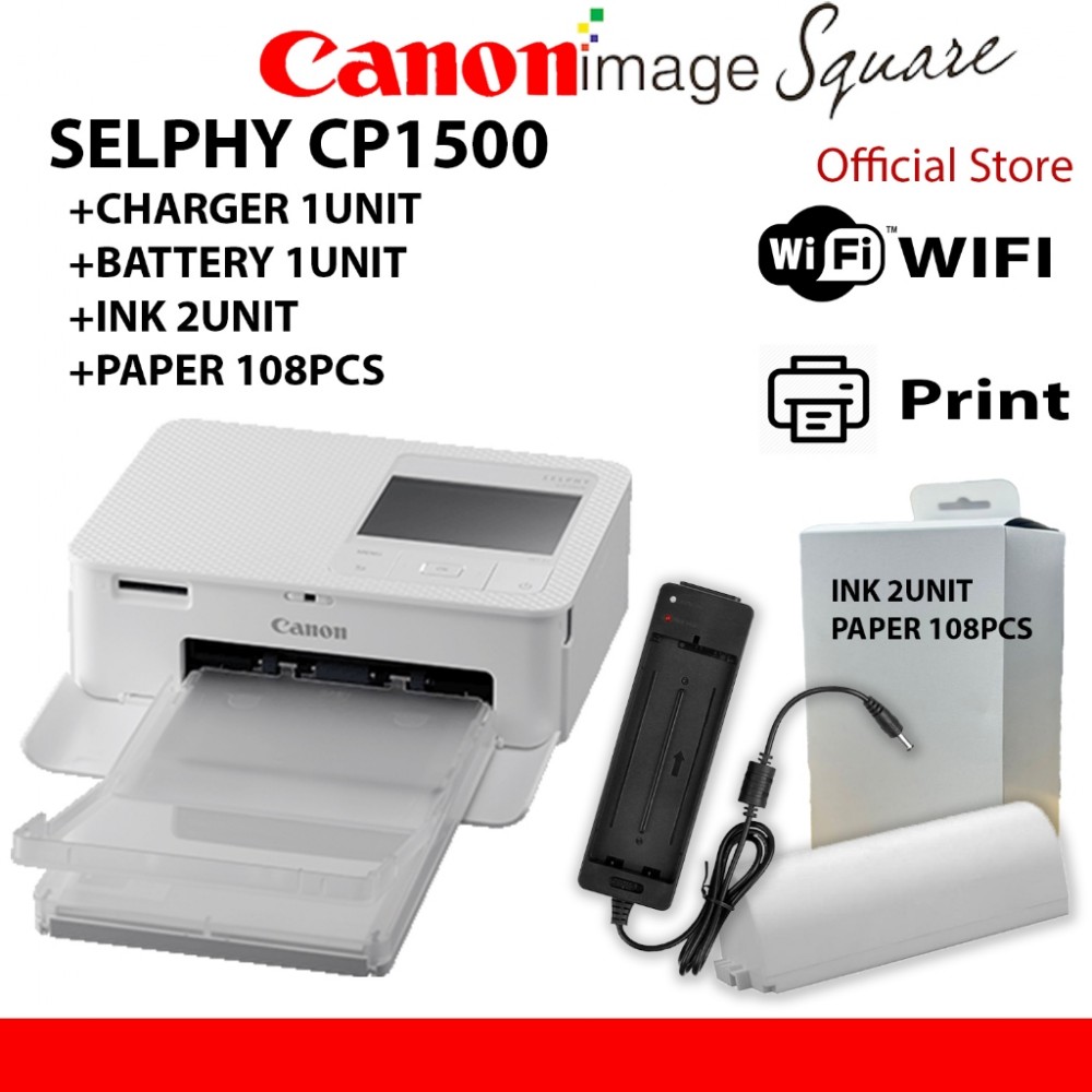 Canon Selphy CP-1500 Wireless mobile Portable Printer - 1 Year Canon Warranty ( replacement for CP-1300 ) Canon Selphy CP-1500 Wireless mobile Portable Printer - 1 Year Canon Warranty ( replacement for CP-1300 )
